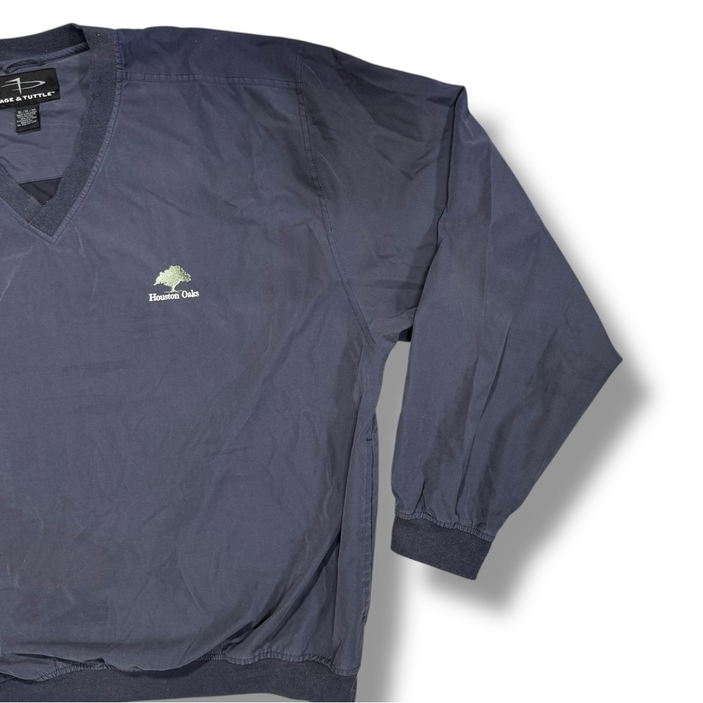 Page & Tuttle Blue Golf Windbreaker Pullover Jacket V-neck Performance Athletic - Picture 3 of 16